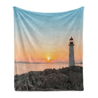 CHILL·TEK Nautical Blanket Marine Lighthouse Throw Blankets Soft