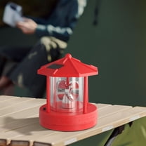 Lighthouse Solar LED Light Fence Decor Sensor Beacon Rotating Beam Lamp Solar Streetlights For Outdoor Garden Decoration