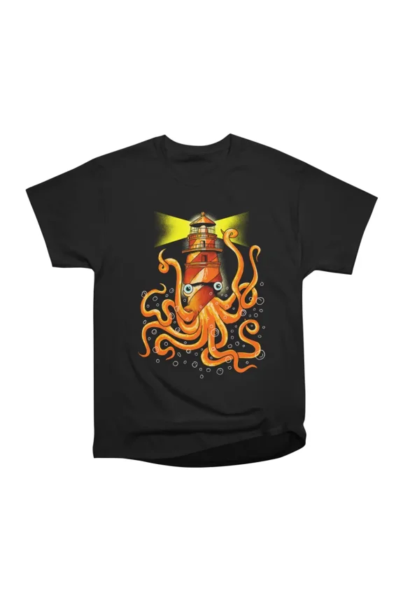 Lighthouse Squid T-Shirt Tee Gift For Him Merch For Her Apparel For Friend