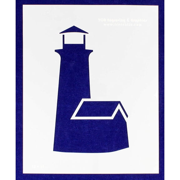Lighthouse Stencil Mylar 1 Piece of 14 Mil 12" X 15" - Painting/Crafts/Templates
