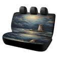 thumbnail image 1 of Lighthouse Sunrise Coast Scenery Pale Blue Tan Car Accessories Bench Seat Covers for Cars Print Car Seat Protector Cover for Rear Universal Fit, 1 of 6