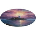 thumbnail image 1 of Lighthouse Sunrise Coast Scenery Pale Blue Tan Round Rugs -Washable Non-Slip Small Round Area Rug Throw Soft Circle Rugs for Bedroom, Modern Print Indoor Carpet for Entryway Sofa Living Room, 1 of 7