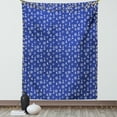thumbnail image 1 of Lighthouse Tapestry, Marine Silhouettes Compass Ships and Steering Wheel Nautical Arrangement, Wall Hanging for Bedroom Living Room Dorm Decor, 60W X 80L Inches, Violet Blue White, by Ambesonne, 1 of 5