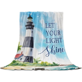 Lighthouse Theme Throws Cozy Nautical Blankets