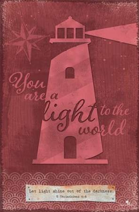 Lighthouse Verse Canvas Art - Velvet Lime (12 x 18)