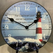 Lighthouse Wall Clock | Beautiful Color, Silent Mechanism, Made in USA