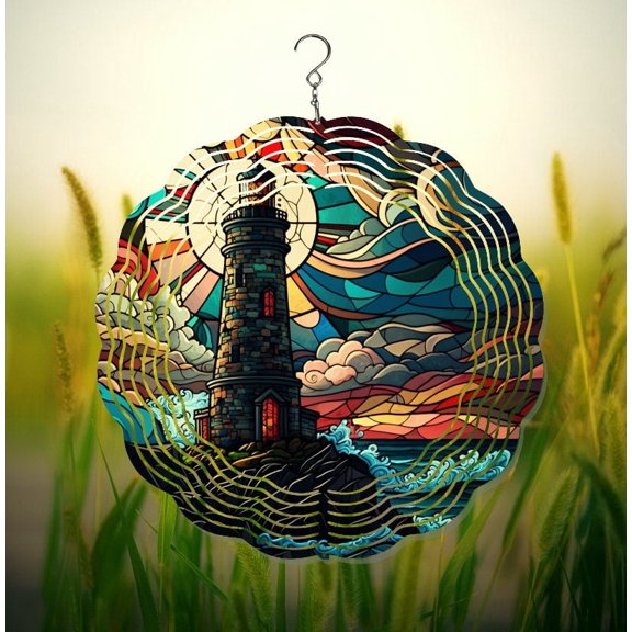 Lighthouse Wind Spinner