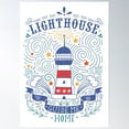 thumbnail image 1 of Lighthouse With A Hand-Lettering Quote Poster Wall Art, Modern Wall Decor For Living Room Bedroom, 12x18 UNFRAMED, 1 of 2