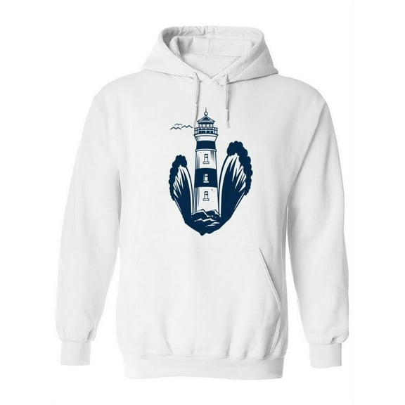 Lighthouse With Waves Hoodie Women -SPIdeals Designs, Female 5X-Large