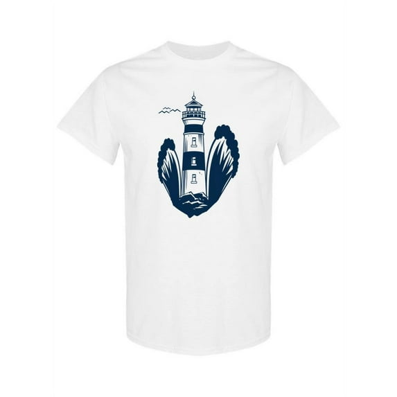 Lighthouse With Waves T-Shirt Women -SPIdeals Designs, Female Large