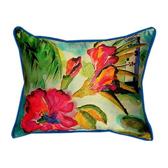 Lighthouse and Florals Large Indoor/Outdoor Pillow 16x20