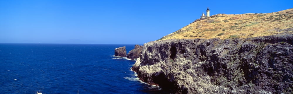 Lighthouse at Anacapa Island Channel Islands National Park off Ventura California Canvas Art - Panoramic Images (27 x 9)