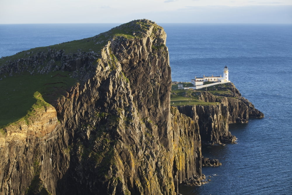 Lighthouse at Neist Point Isle of Skye Hebrides Scotland Canvas Art - Carl Bruemmer  Design Pics (19 x 12)