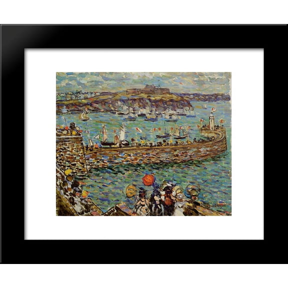 Lighthouse at St. Malo 20x24 Framed Art Print by Prendergast, Maurice