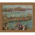 thumbnail image 1 of Lighthouse at St. Malo 34x28 Large Gold Ornate Wood Framed Canvas Art by Maurice Prendergast, 1 of 2