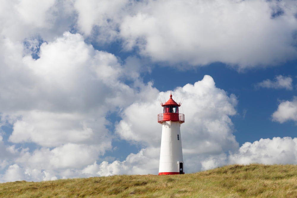 Lighthouse at West Ellenbogen Sylt Nordfriesland Schleswig-Holstein Germany Canvas Art - Panoramic Images (36 x 12)