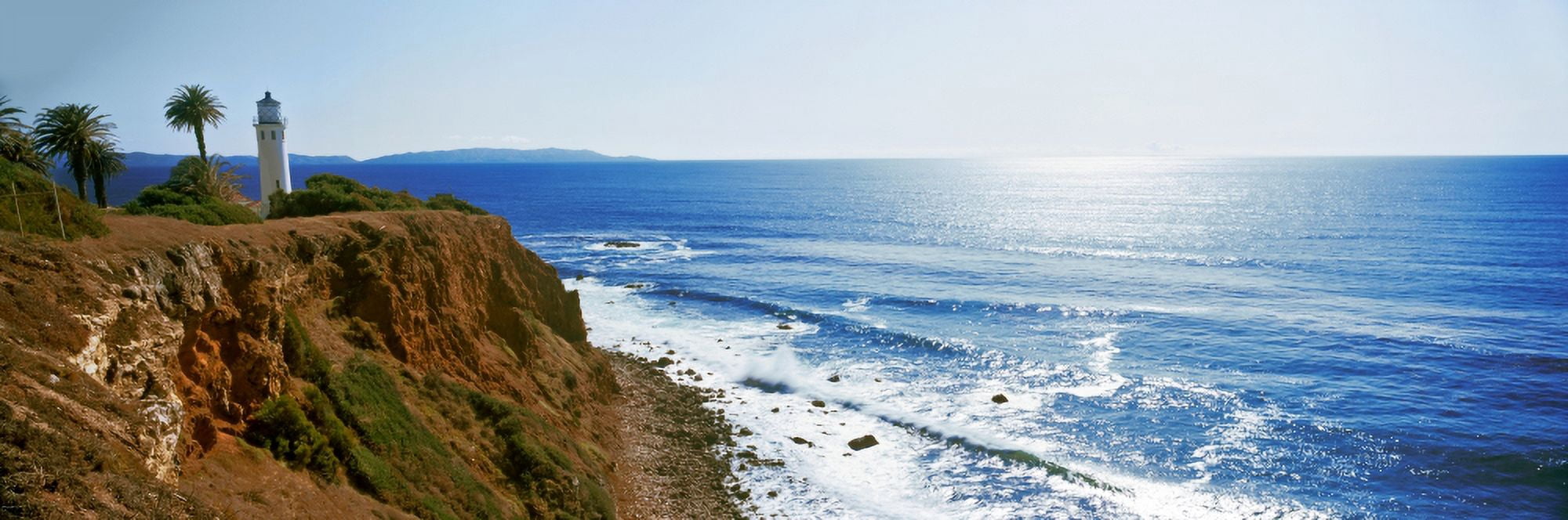 Lighthouse at a coast Point Vicente Lighthouse Palos Verdes California USA Canvas Art - Panoramic Images (27 x 9)