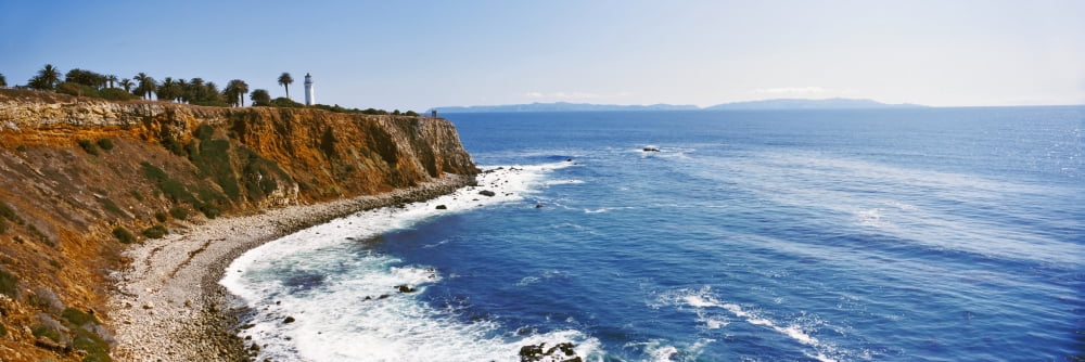 Lighthouse at a coast Point Vicente Lighthouse Palos Verdes California USA Canvas Art - Panoramic Images (27 x 9)
