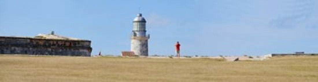 Lighthouse at coast Morro Castle Havana Cuba Canvas Art - Panoramic Images (40 x 10)