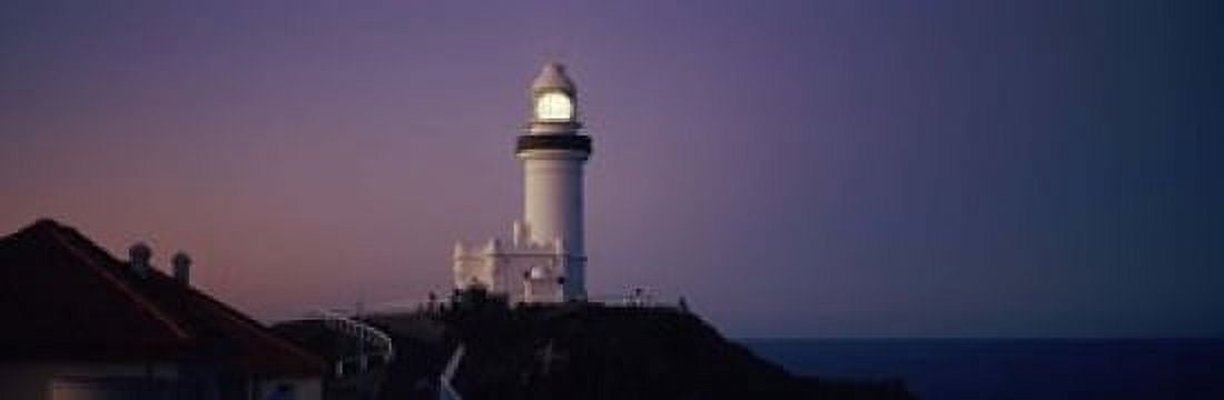 Lighthouse at dusk Broyn Bay Light House New South Wales Australia Canvas Art - Panoramic Images (18 x 6)