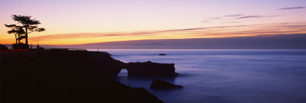 Lighthouse at the coast Walton Lighthouse Santa Cruz California USA Canvas Art - Panoramic Images (6 x 18)