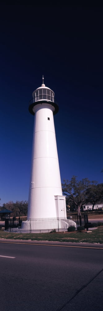 Lighthouse at the roadside Biloxi Lighthouse Biloxi Mississippi USA Canvas Art - Panoramic Images (27 x 9)