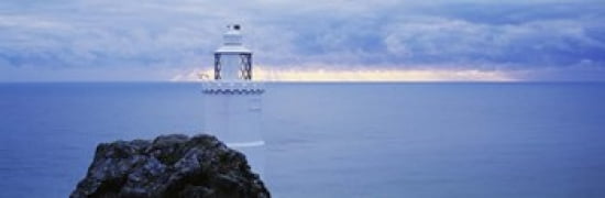 Lighthouse at the seaside Start Point Lighthouse Devon England Canvas Art - Panoramic Images (36 x 12)