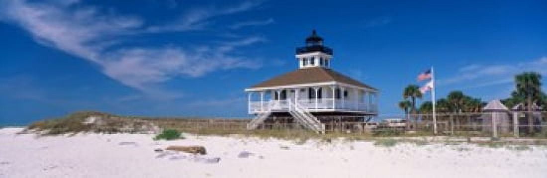 Lighthouse on the beach Port Boca Grande Lighthouse Gasparilla Island State Park Gasparilla Island Florida USA Canvas Art - Panoramic Images (36 x 12)