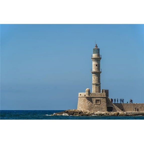 Lighthouse in The Venetian Harbour - Chania Crete Greece Poster Print