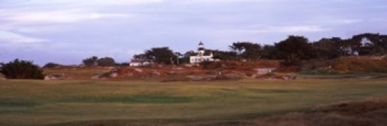 Lighthouse in a field Point Pinos Lighthouse Pacific Grove Monterey County California USA Canvas Art - Panoramic Images (36 x 12)