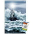 thumbnail image 1 of Lighthouse in the Storm Wall Poster with Push Pins, 14.725" x 22.375", 1 of 6