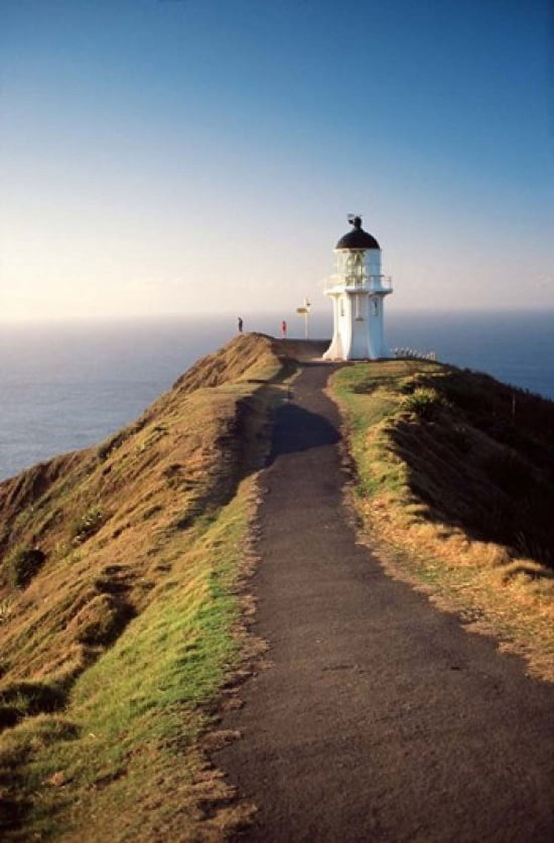 Lighthouse of Cape Reigna Northland New Zealand Canvas Art - David Wall DanitaDelimont (23 x 34)