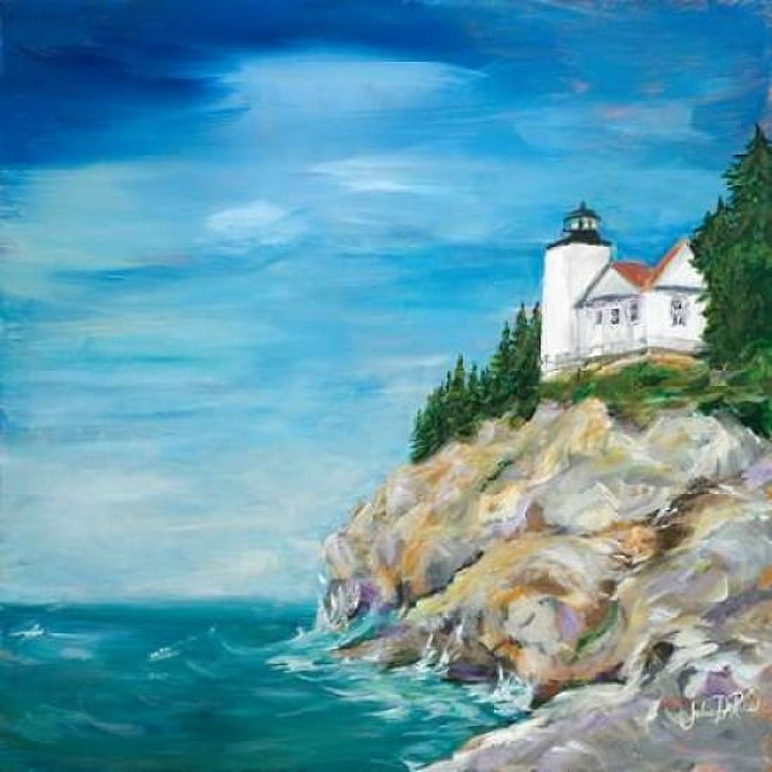 Lighthouse on the Rocky Shore II Canvas Art - Julie DeRice (24 x 24)