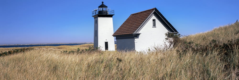 Lighthouse on the beach Long Point Light Long Point Provincetown Cape Cod Barnstable County Massachusetts USA Canvas Art - Panoramic Images (12 x 36)