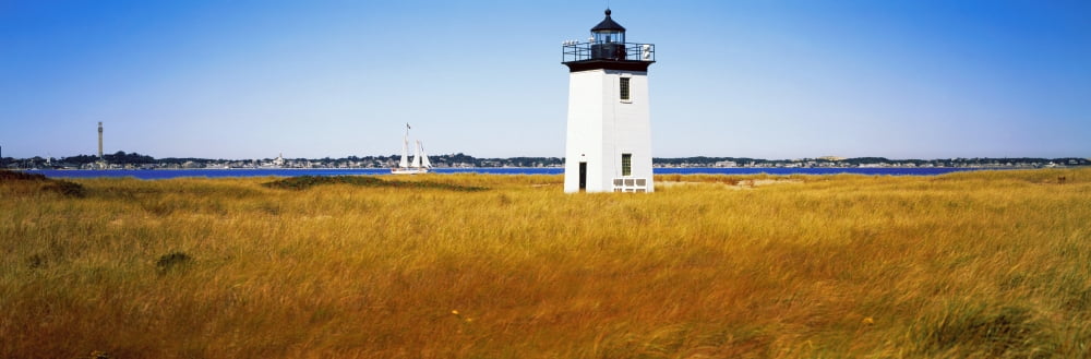 Lighthouse on the beach Long Point Light Long Point Provincetown Cape Cod Barnstable County Massachusetts USA Canvas Art - Panoramic Images (12 x 36)