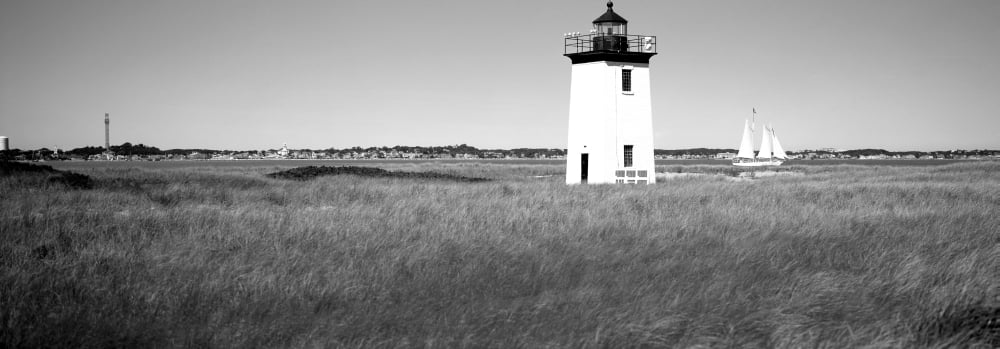 Lighthouse on the beach Long Point Light Long Point Provincetown Cape Cod Barnstable County Massachusetts USA Canvas Art - Panoramic Images (13 x 36)