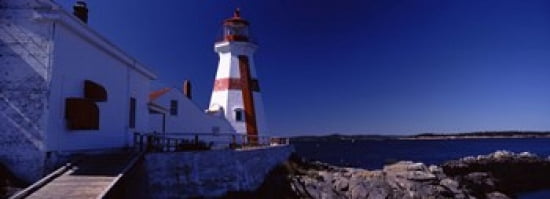 Lighthouse on the coast Head Harbour Light Campobello Island New Brunswick Canada Canvas Art - Panoramic Images (36 x 13)