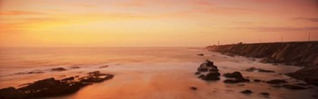 Lighthouse on the coast Point Arena Lighthouse Mendocino County California USA Canvas Art - Panoramic Images (18 x 6)