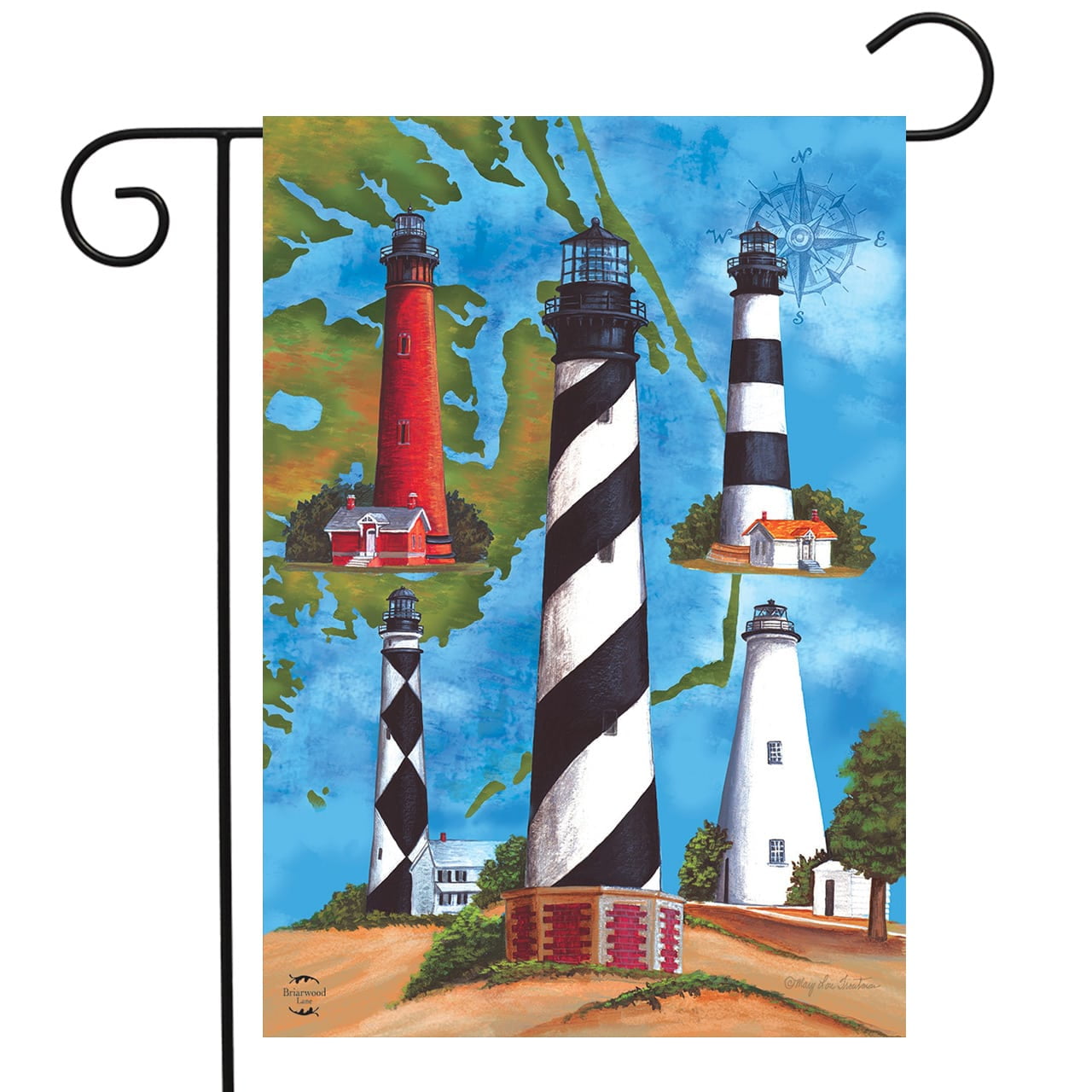 Nautical Lighthouses Summer Garden Flag 12.5" x 18"
