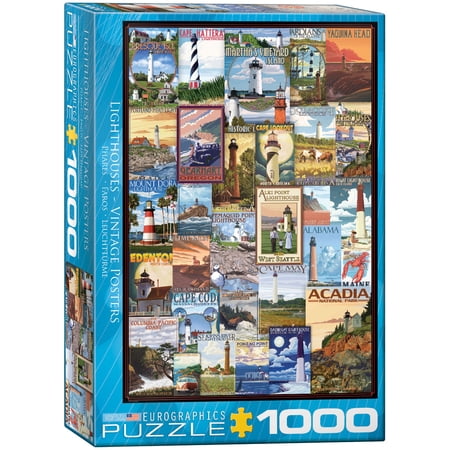 Lighthouses Vintage Posters 1000-Piece Puzzle price history and forecast - Eurographics 6000-0779