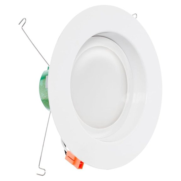 Lighting 19 Watt 6" inch Recessed Lighting Kit Dimmable LED Retrofit Downlight with Integrated Smooth Trim 120V (3000K Soft White 1 Pack)