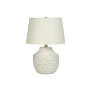 Lighting, 20"h, Table Lamp, Cream Concrete, Ivory / Cream Shade, Modern
