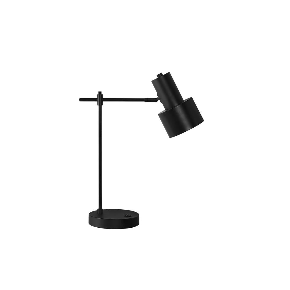 Adjustable Black Metal Desk Lamp with USB Port