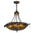 thumbnail image 1 of Lighting 22.5'W Greenbriar Oak W/Uplights Inverted Pendant, Antique Copper - 148006, 1 of 4