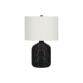 thumbnail image 1 of Lighting, 23"H, Table Lamp, Black Rattan, Ivory / Cream Shade, Modern, 1 of 8