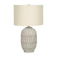 thumbnail image 1 of Lighting - 24"h Table Lamp - Cream Resin Base - Ivory Shade - Transitional Style, 1 of 8
