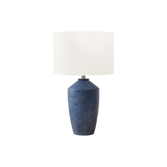 Lighting - 25"h - Table Lamp - Blue Concrete - Ivory/Cream Shade - Contemporary