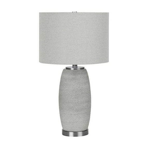 Lighting, 25"H, Table Lamp, Grey Ceramic, Grey Shade, Modern