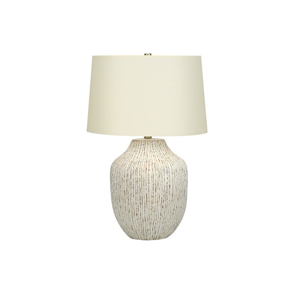 Lighting, 26"h, Table Lamp, Cream Ceramic, Ivory / Cream Shade, Transitional