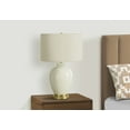 thumbnail image 1 of Lighting, 26"H, Table Lamp, Ivory / Cream Shade, Cream Ceramic, Transitional, 1 of 8